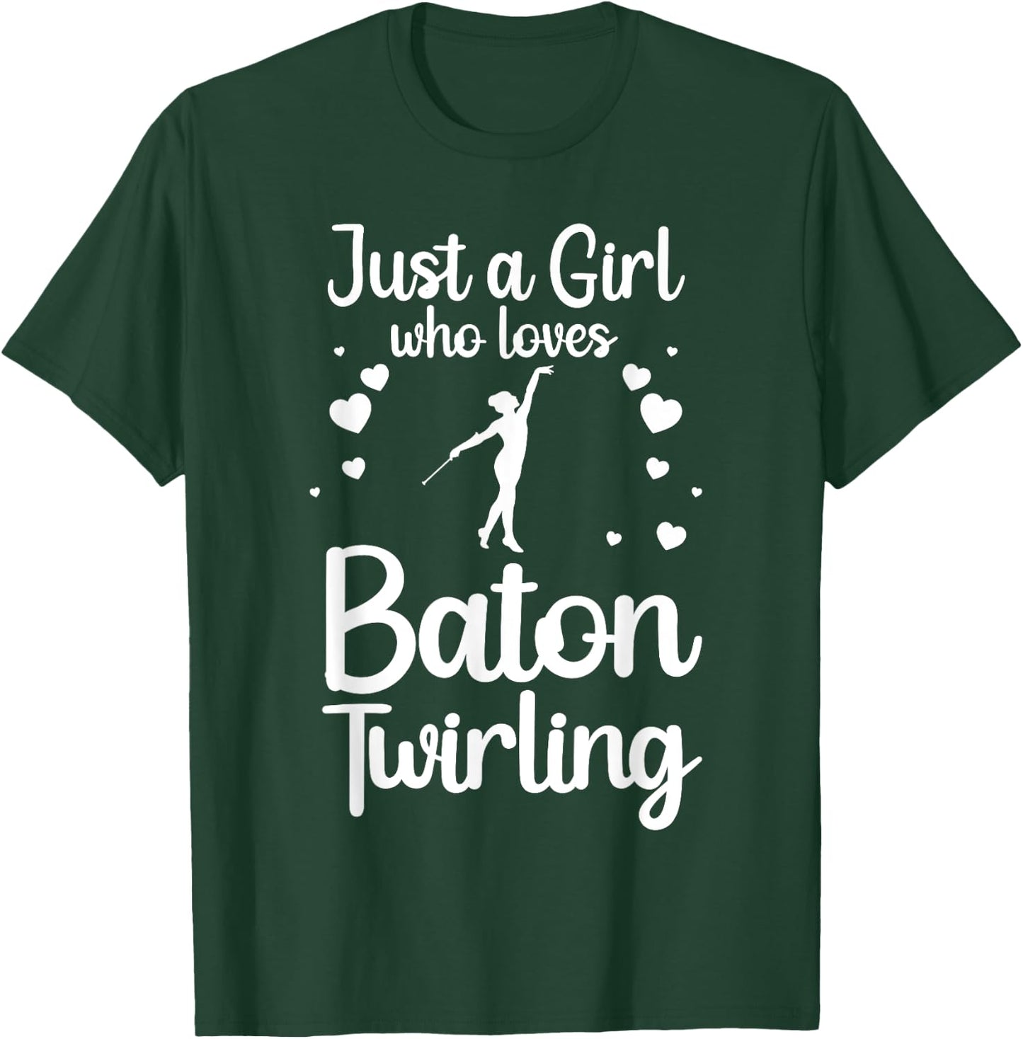 Cool Baton Twirling Art Girls Twirl Baton Twirler T-Shirt - T-Shirt | Forest