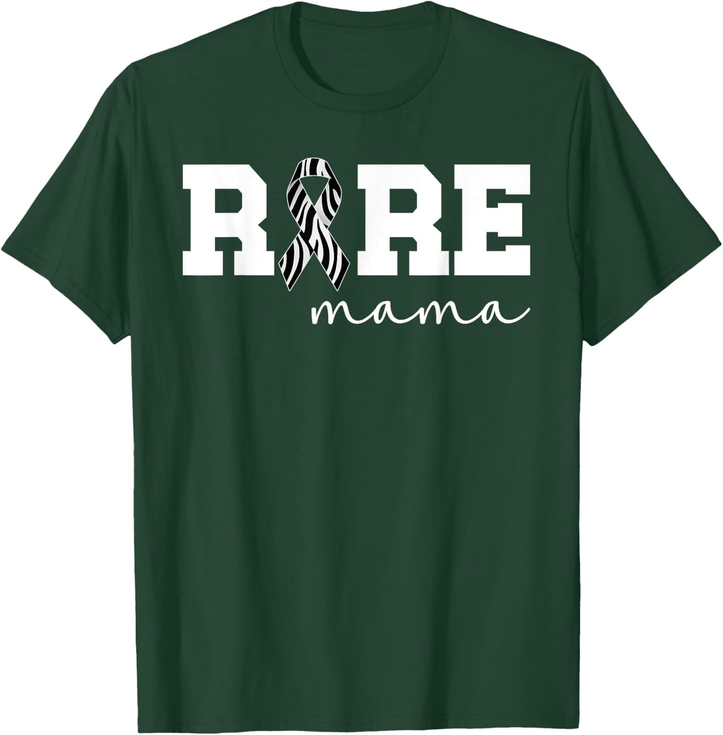 Rare Mama Rare Disease Fighter Mom Rare Disease Awareness T-Shirt - T-Shirt | Forest