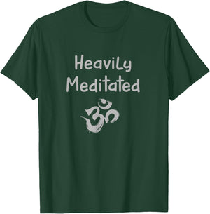 Heavily Meditated with Om Symbol T-Shirt - T-Shirt | Forest