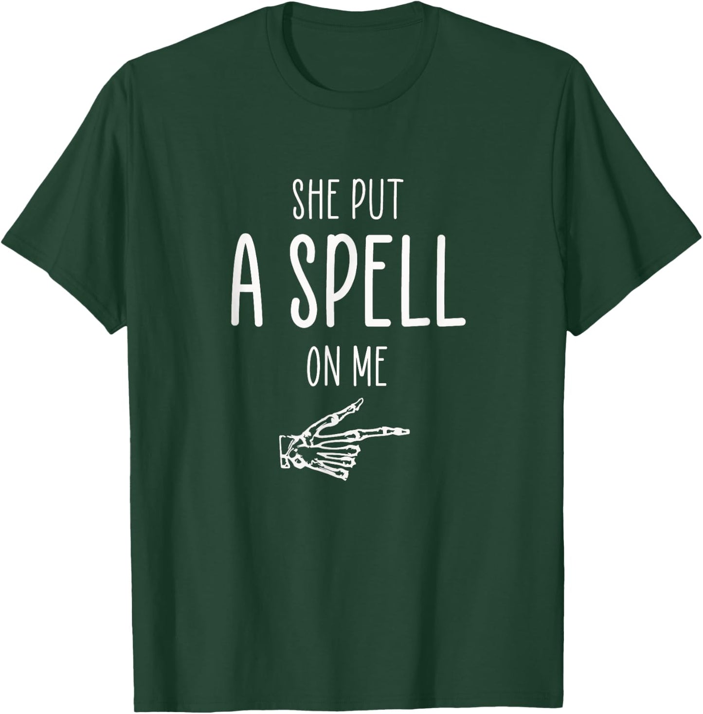 She Put A Spell On Me Finger Pointing Funny Guys Halloween T-Shirt - T-Shirt | Forest