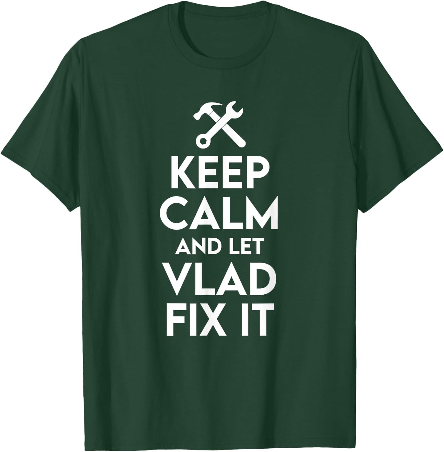 Vlad Handyman Birthday Name Personalized Vlad Mechanic T-Shirt - T-Shirt | Forest