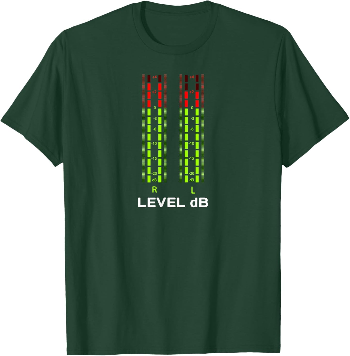 Retro VU Meter Vintage Hi-Fi Audio Stereo Music Sound T-Shirt - T-Shirt | Forest