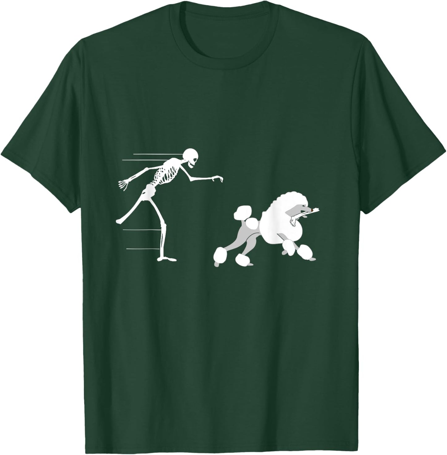 Funny Halloween Skeleton Leg Poodle T-Shirt - T-Shirt | Forest