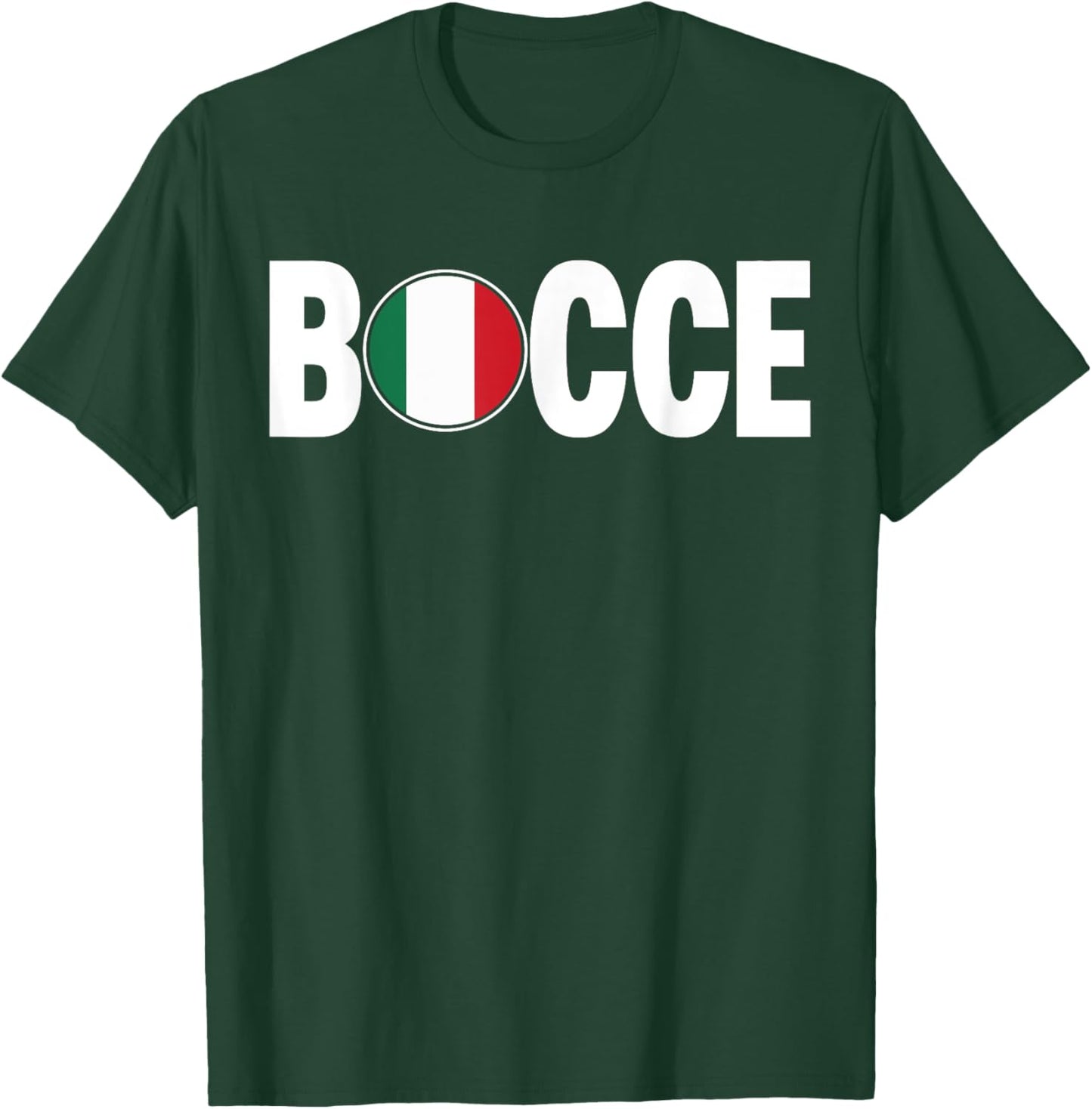 Bocce Ball Team Bocci Boccie National Italian Flag Sport Fan T-Shirt - T-Shirt | Forest