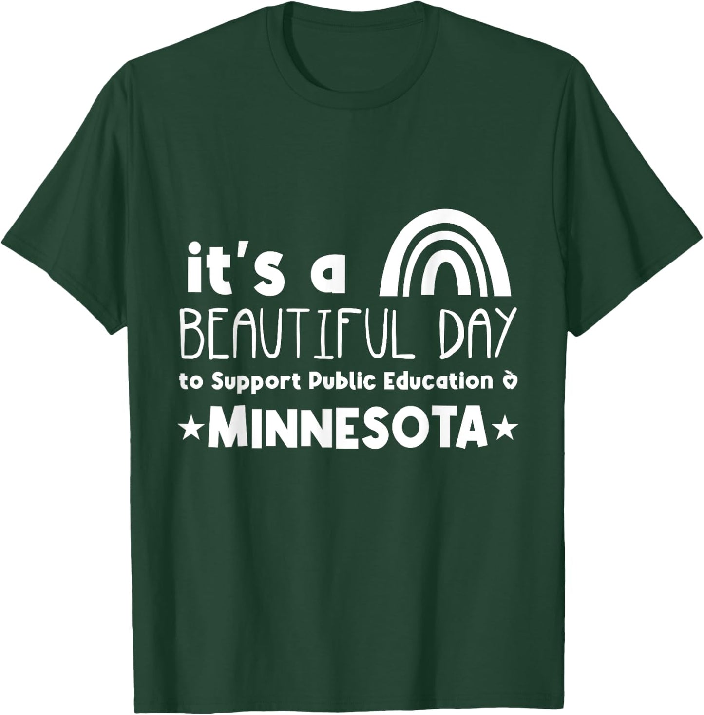 Support Public Education Teacher Red for Ed Minnesota Women Kids T-Shirt - T-Shirt | Forest