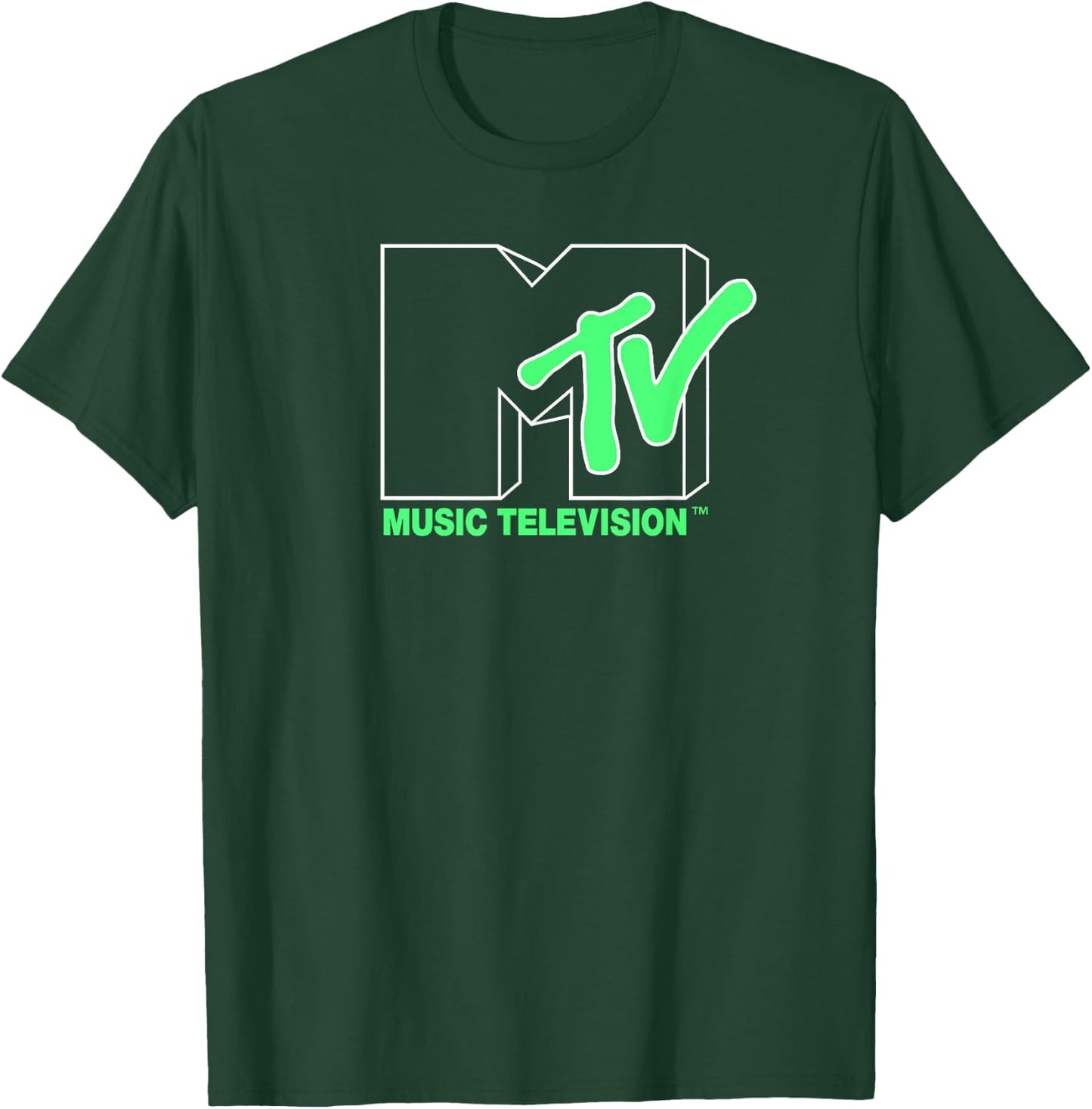 MTV Space Walk Front Back Logo , black T-Shirt - T-Shirt | Forest