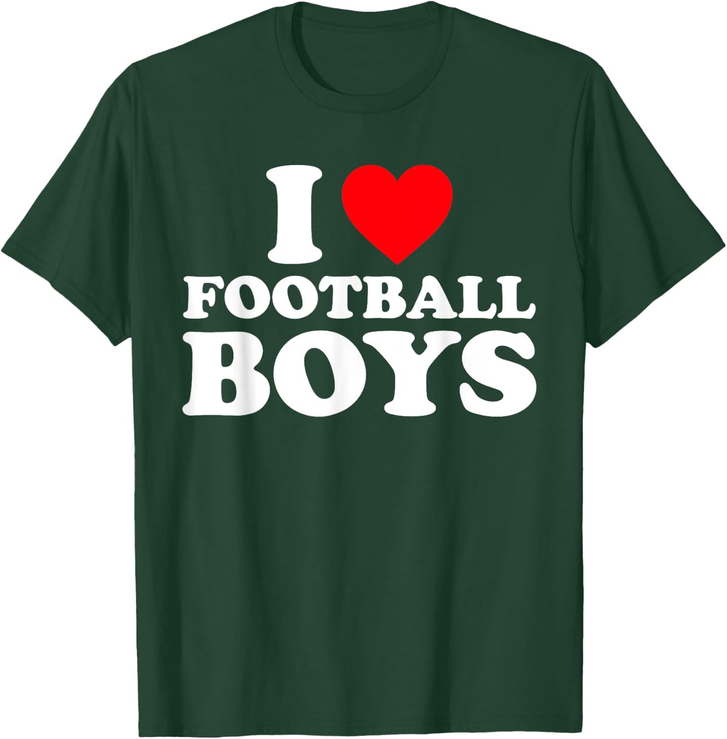 I Love Football Boys Shirt I Heart Football Boys T-Shirt - T-Shirt | Forest