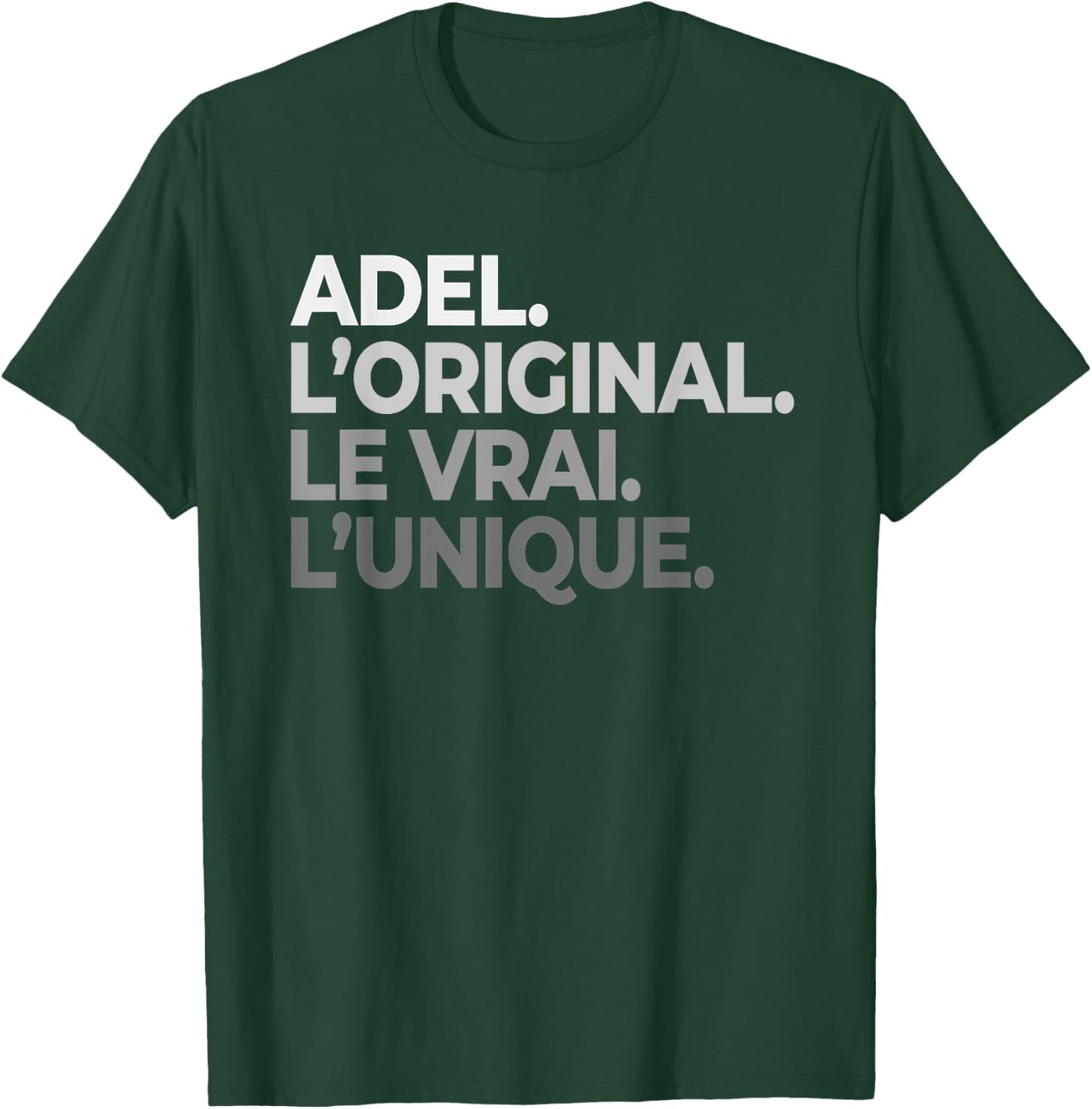 Name Adel The Original The True The Unique Father's Day , Black, S T-Shirt - T-Shirt | Forest