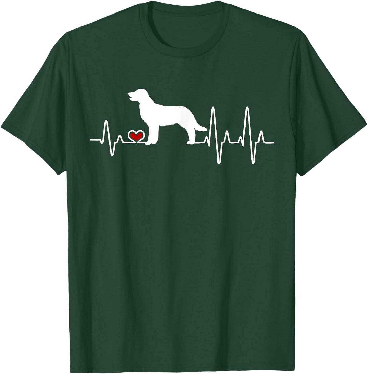 Golden Retriever Dog Heartbeat Pulse Men Women Kids T-Shirt - T-Shirt | Forest