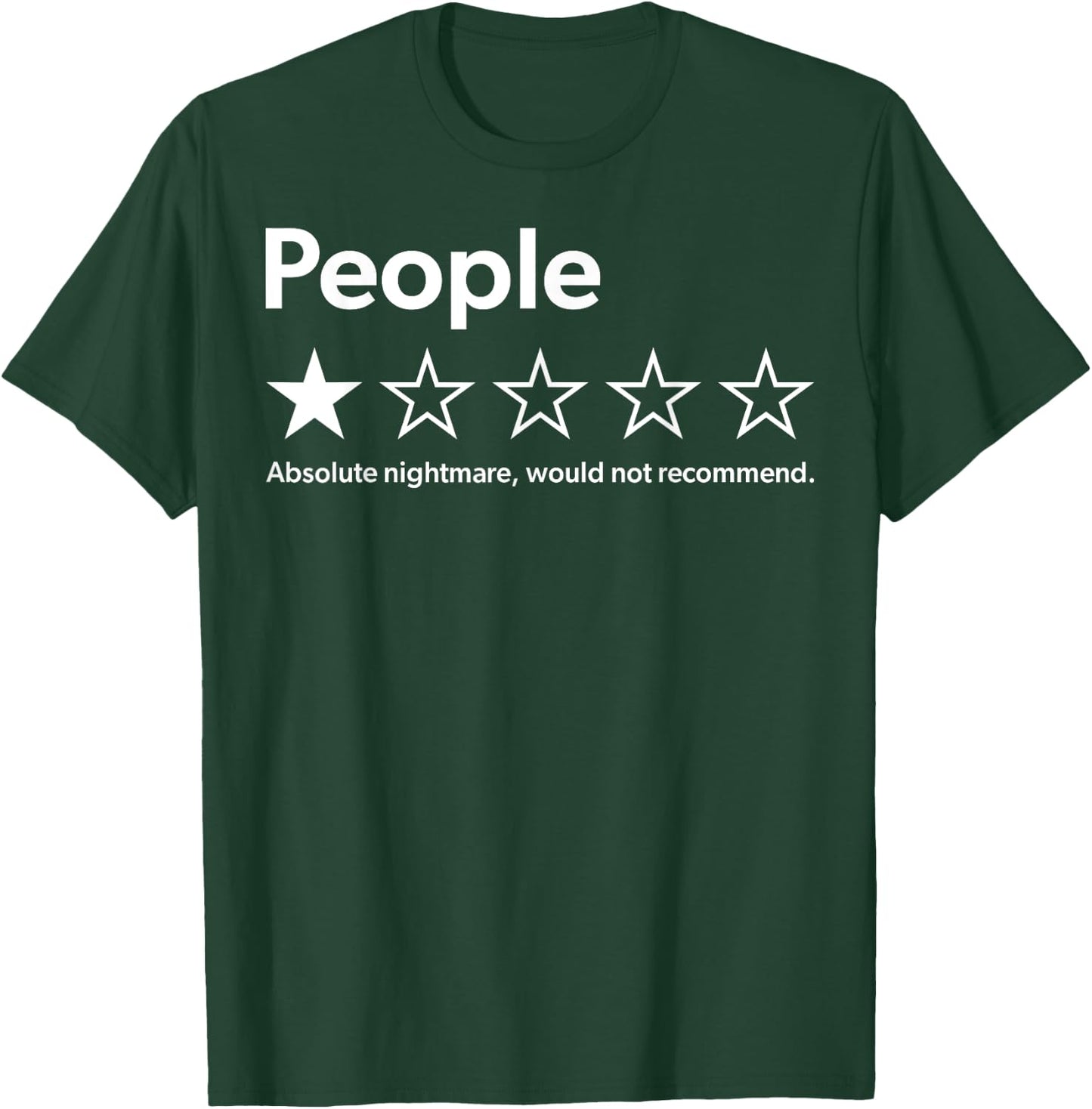 Funny People Rating Shirt - Adults - Black - Small - Short Sleeve - - Retro - Polyester - - Letter Print - Lightweight, Classic fit, Zipper closure T-Shirt - T-Shirt | Forest