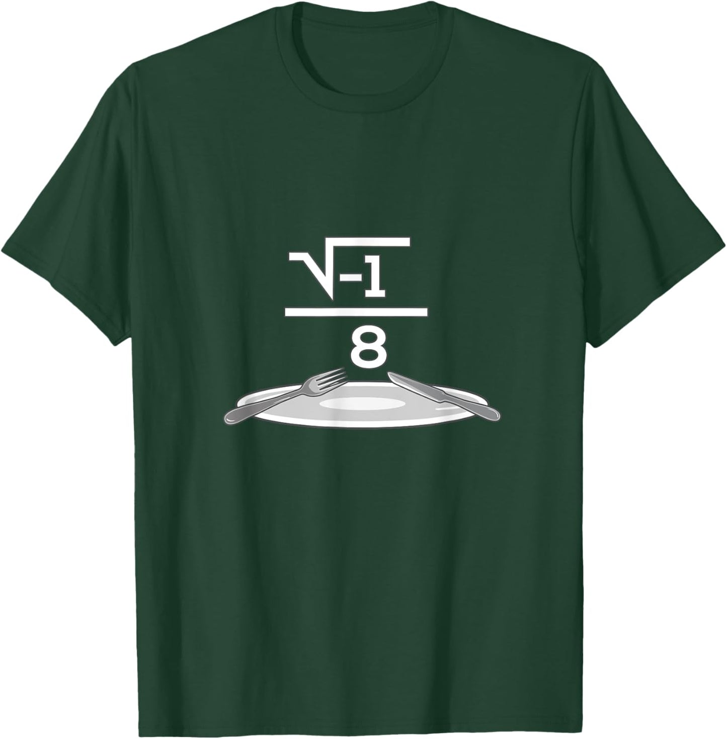 I OVER EIGHT "I Over Ate" Funny Math Shirt T-Shirt - T-Shirt | Forest