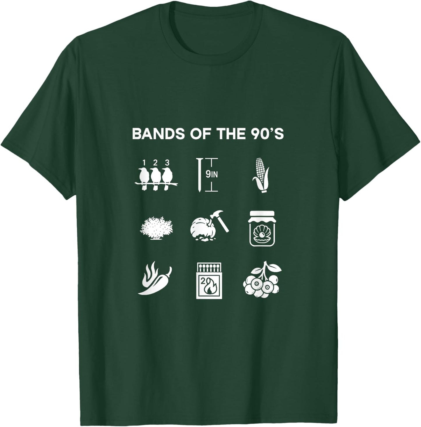 Bands DER 90ER - Funny Gen X, Xennial, Rock Music T-Shirt - T-Shirt | Forest