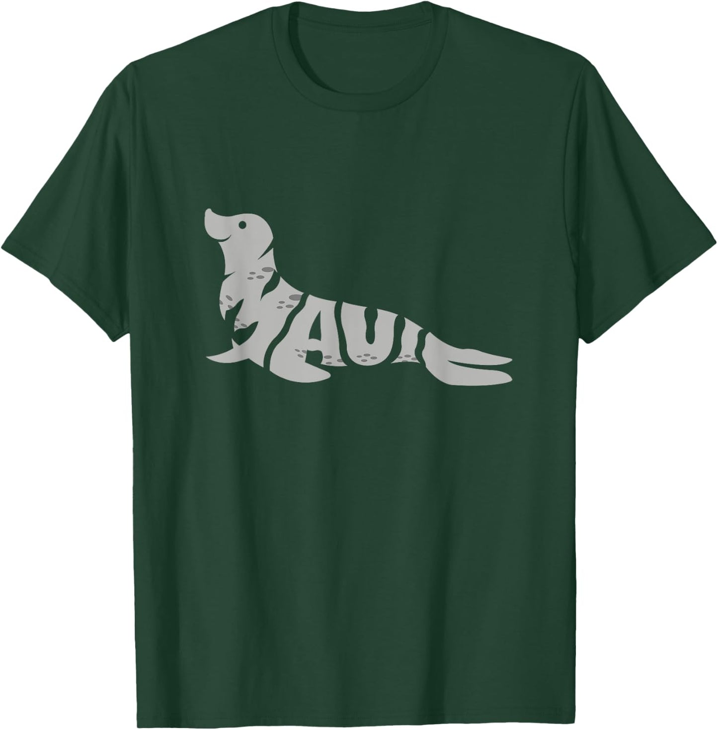 Maui Hawaiian Monk Seal Word Art - Funny Mammal Animal T-Shirt - T-Shirt | Forest