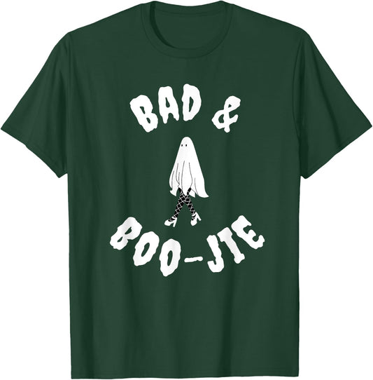 Bad & Boo-jie - Chic Halloween Sassy Lady Ghost T-Shirt - T-Shirt | Forest