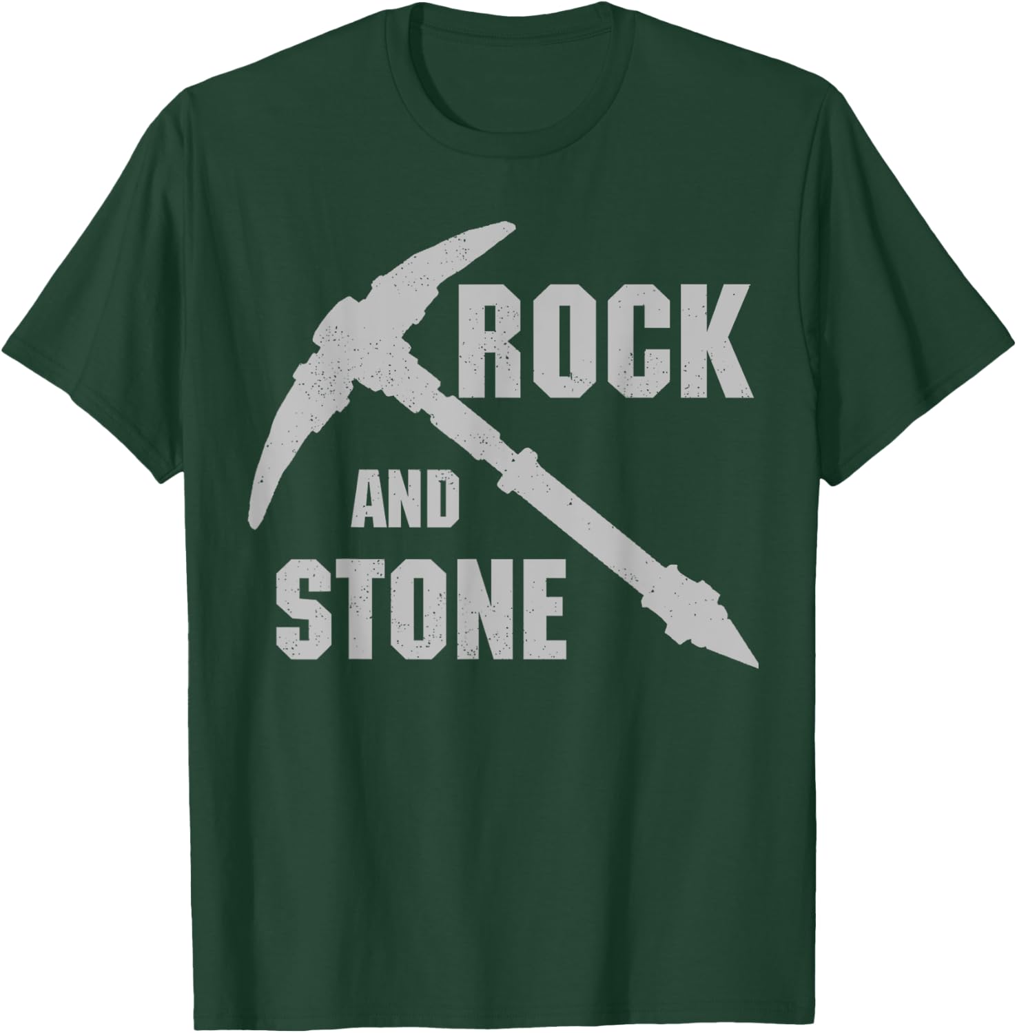 Rock and Stone! - Grey Design Vintage T-Shirt - T-Shirt | Forest