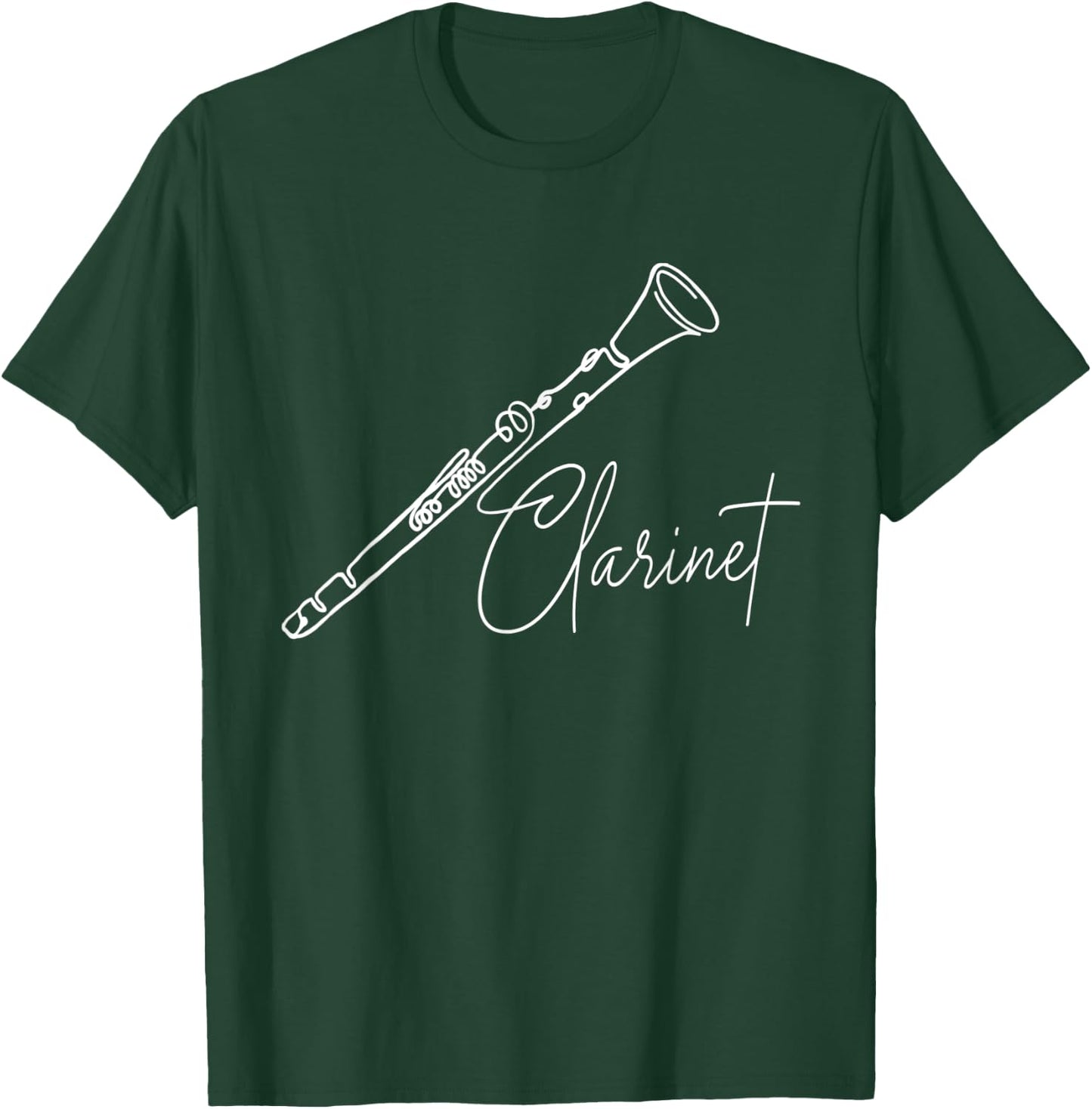 Clarinet - Clarinetist Music Lover Marching Band T-Shirt - T-Shirt | Forest