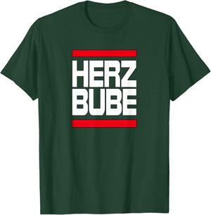 Herzbube with Hearts Nickname Treasure Love Couple, black T-Shirt - T-Shirt | Forest