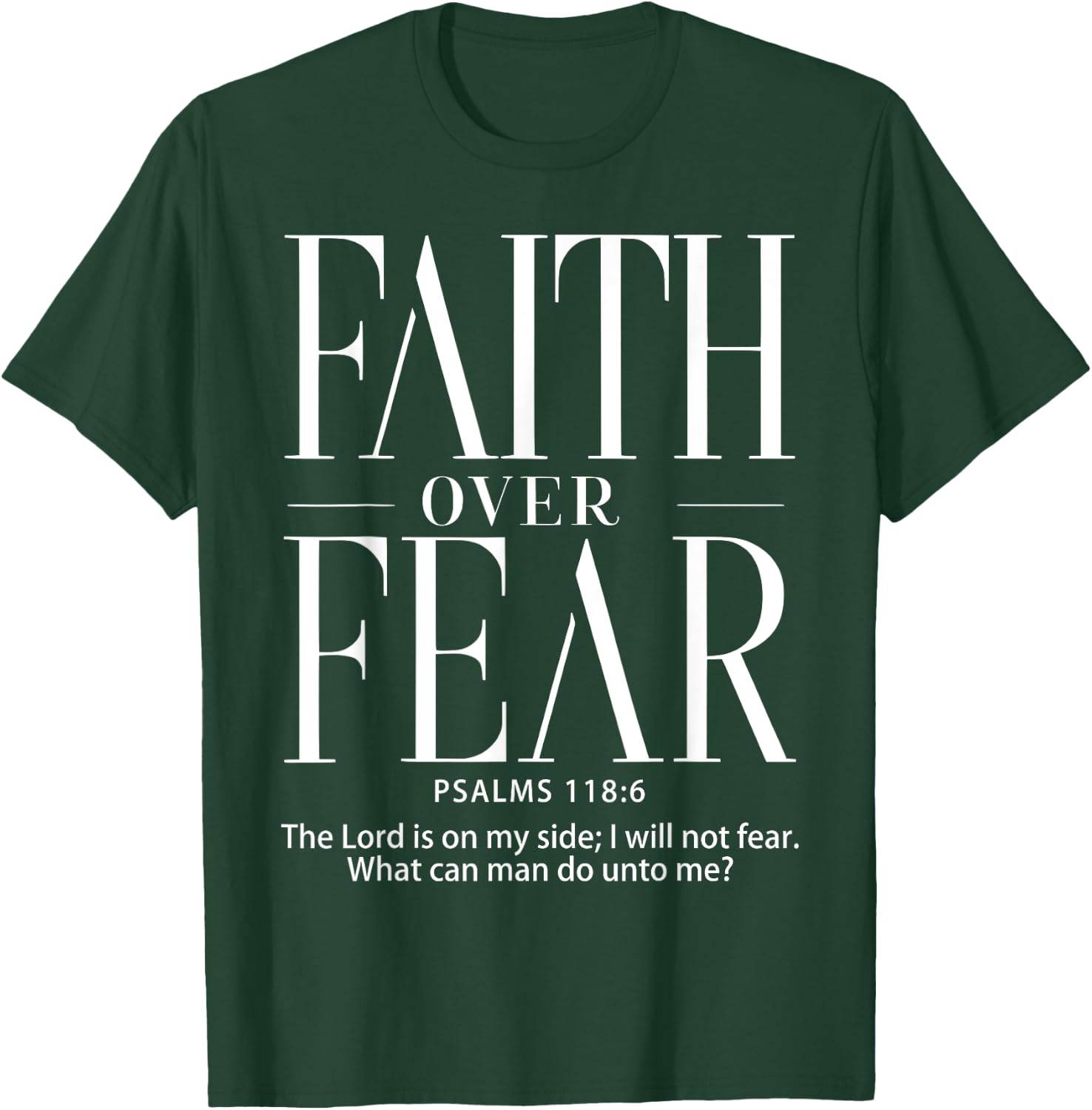 Christian shirts Christianity Shirts Faith Over Fear , Black, S T-Shirt - T-Shirt | Forest