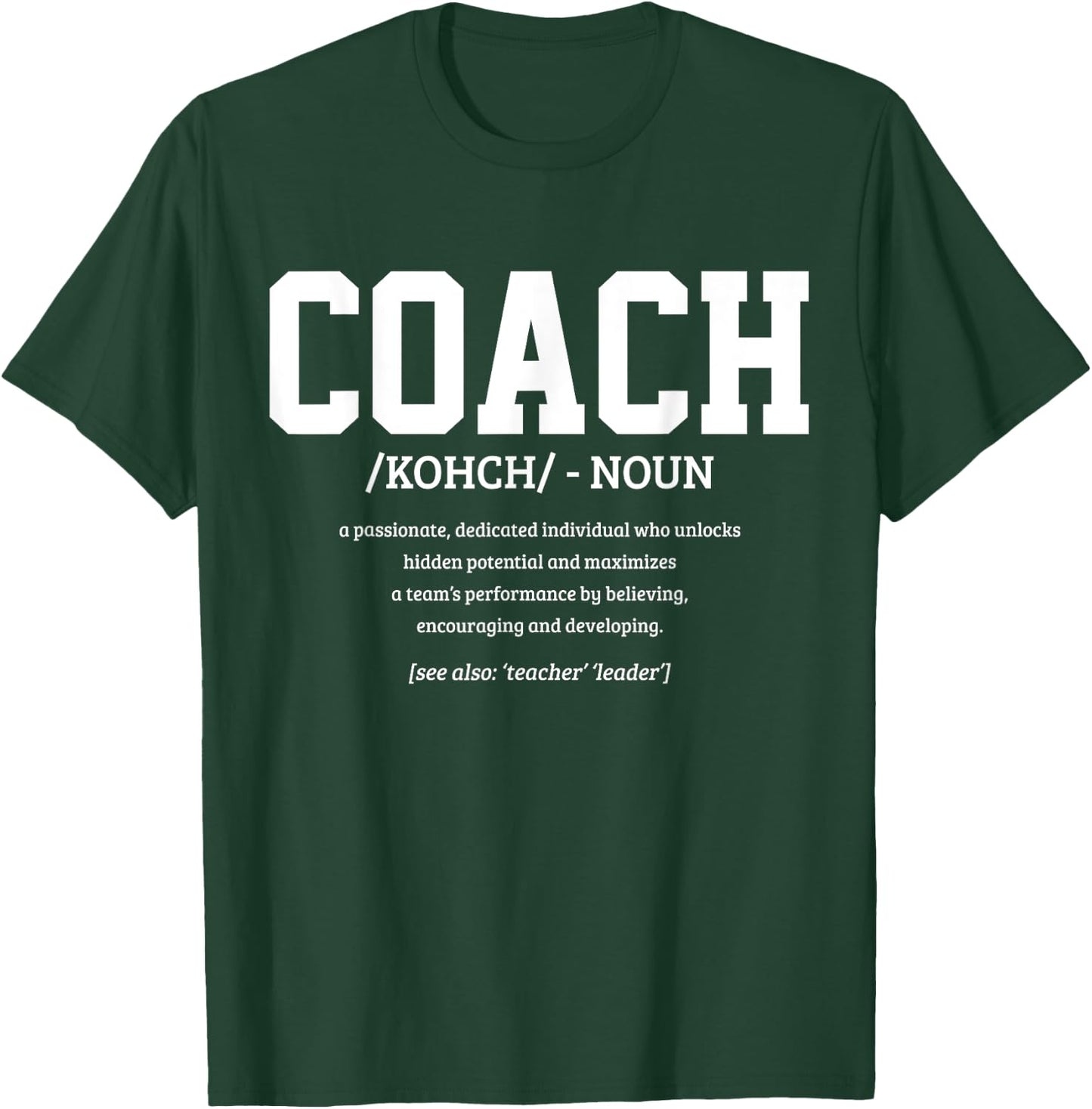 Coach Definition Funny Handball Football Trainer Sport T-Shirt - T-Shirt | Forest