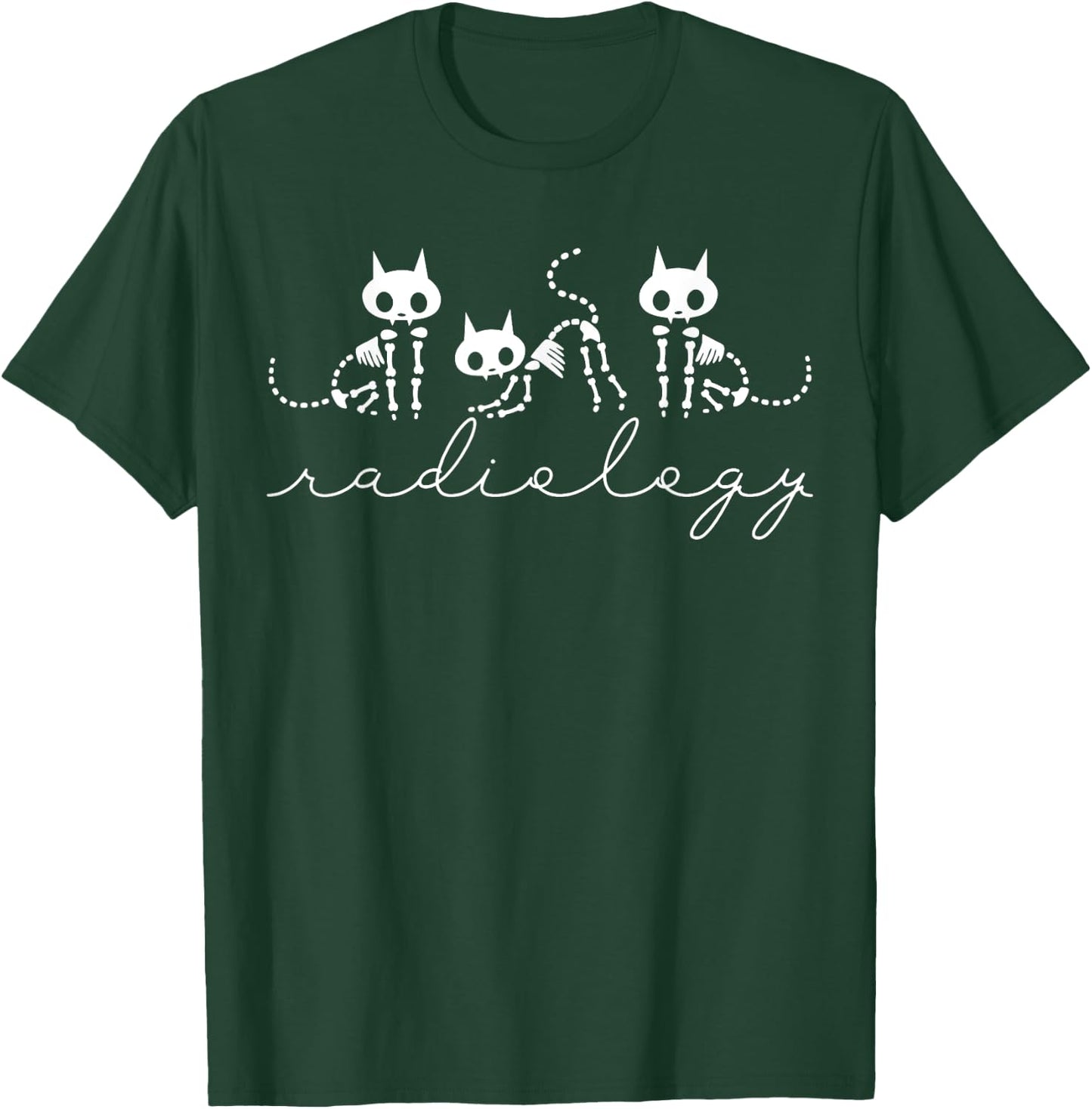 Xray Tech Halloween Cat Skeleton Radiology Rad Tech Student T-Shirt - T-Shirt | Forest