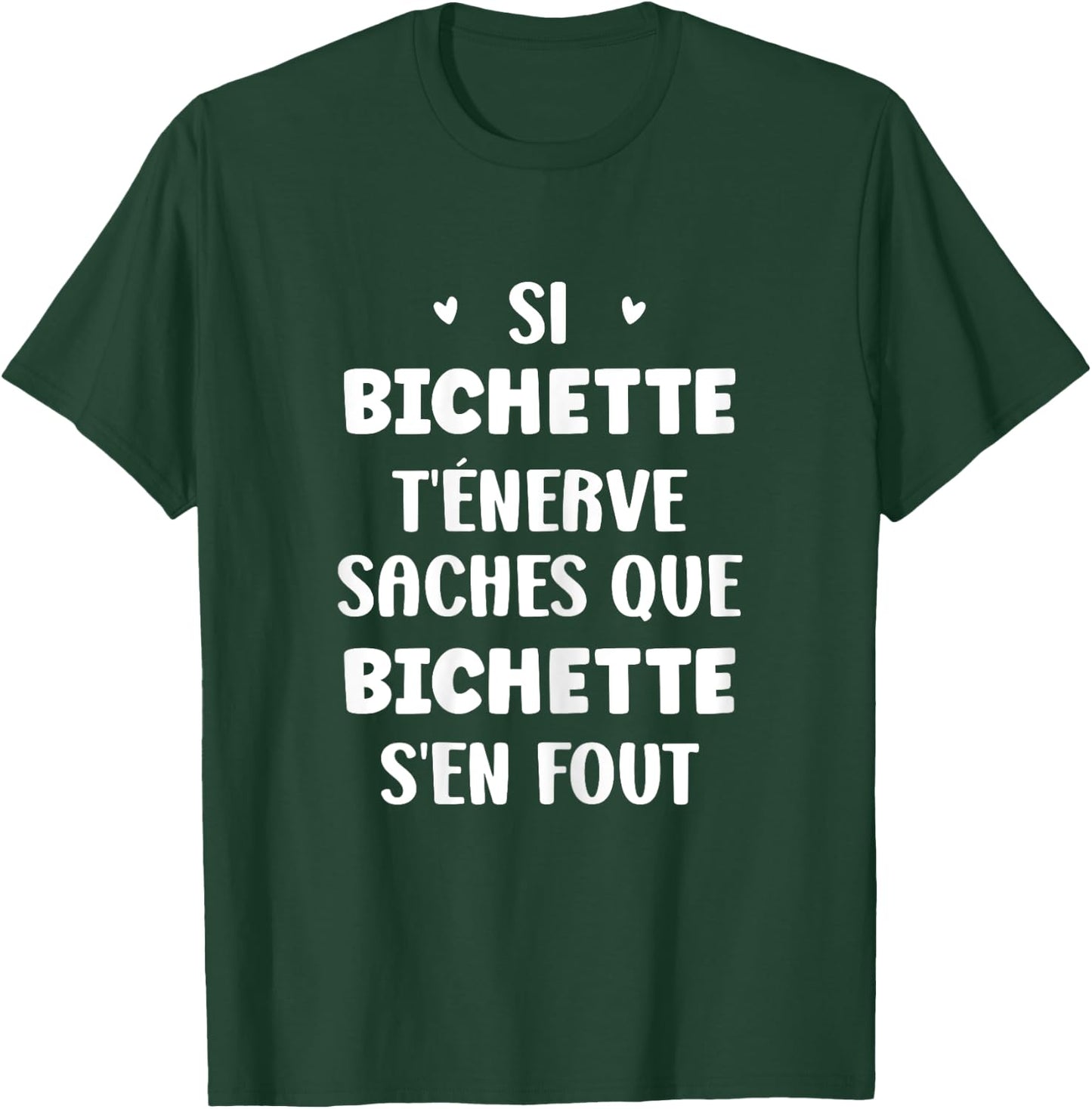 Name Si Bichette t'énerve Humour first name Bichette , Black, Female X-Small T-Shirt - T-Shirt | Forest