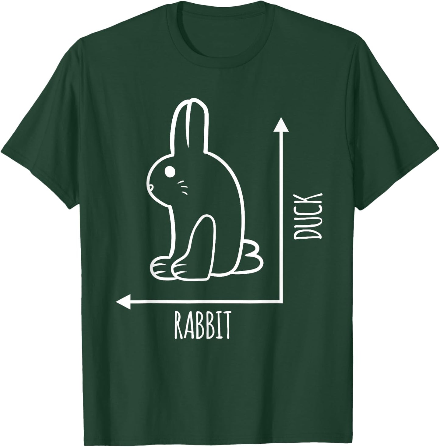 Funny Rabbit Duck Graph Rabbit Bird Animal Lover T-Shirt - T-Shirt | Forest