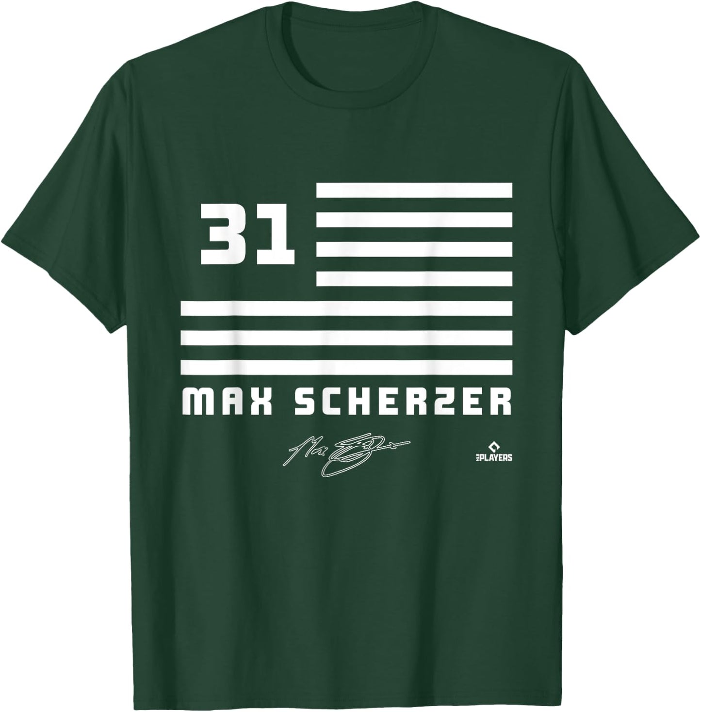 Max Scherzer Flag Name T-Shirt - T-Shirt | Forest
