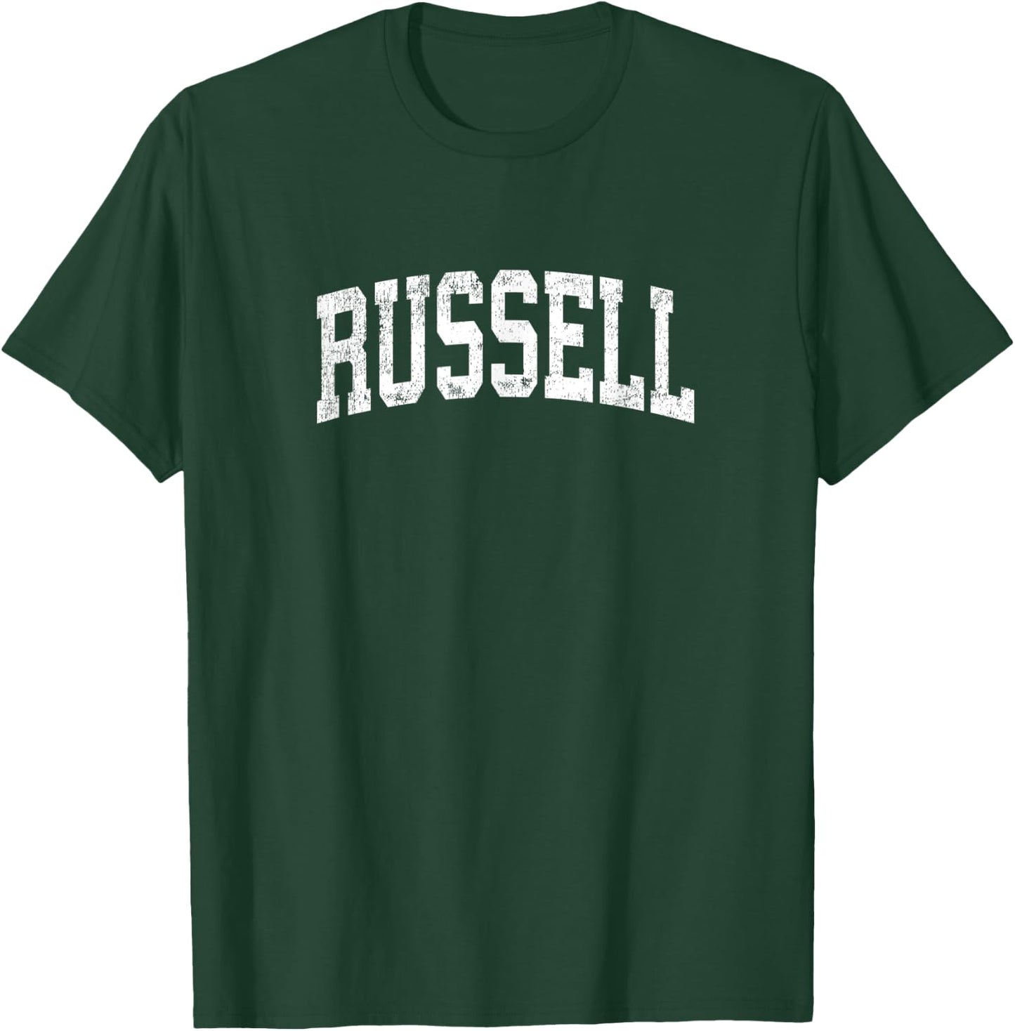 Russell Massachusetts MA Vintage Athletic Sports Design T-Shirt - T-Shirt | Forest
