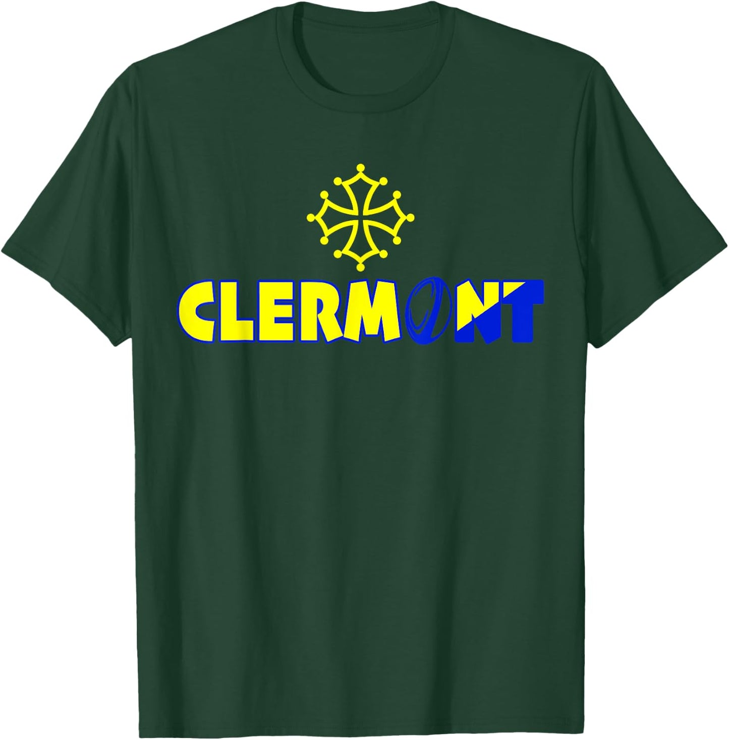Pride Gift Rugby Clermont Supporter Player Yellow And Blue , Black, S T-Shirt - T-Shirt | Forest