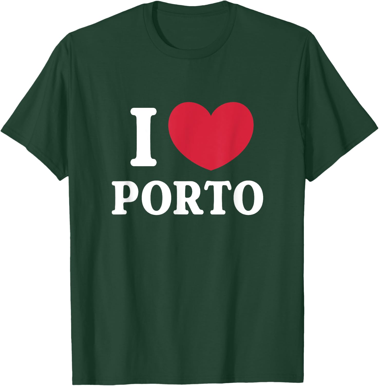 I Love Porto , Black, S T-Shirt - T-Shirt | Forest