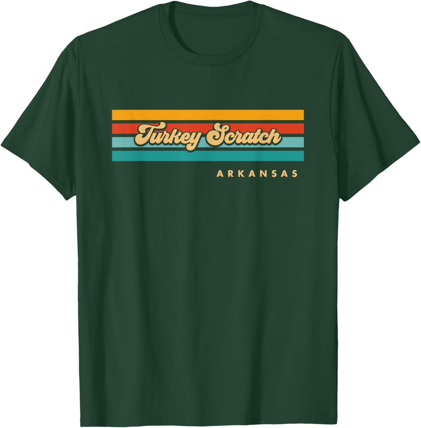 Vintage Sunset Stripes Turkey Scratch, Arkansas T-Shirt - T-Shirt | Forest