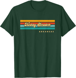 Vintage Sunset Stripes Turkey Scratch, Arkansas T-Shirt - T-Shirt | Forest