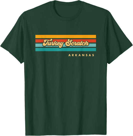 Vintage Sunset Stripes Turkey Scratch, Arkansas T-Shirt - T-Shirt | Forest