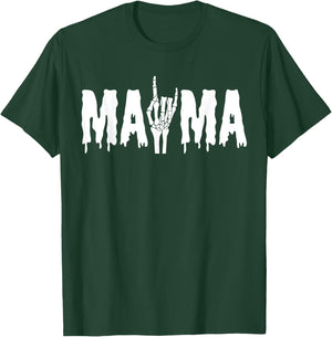 Mama Skeleton Hand Gothic Birthday Halloween Family Matching T-Shirt - T-Shirt | Forest