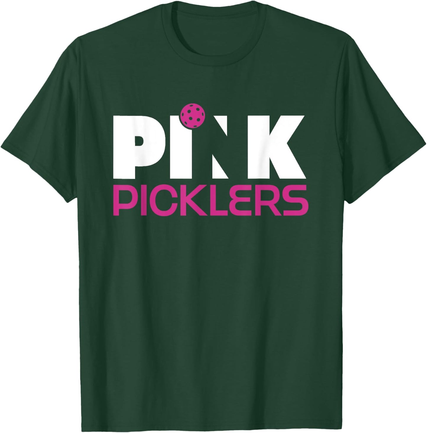 Pink Picklers Pickleball Breast Cancer Awareness T-Shirt - T-Shirt | Forest