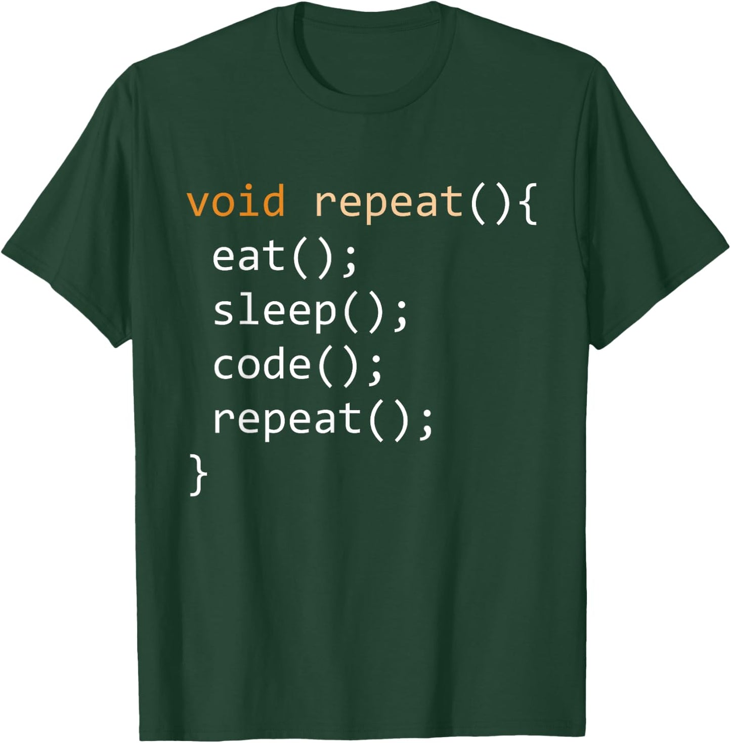 Funny Coding Shirt - Java Recursive Eat Code Sleep Repeat T-Shirt - T-Shirt | Forest