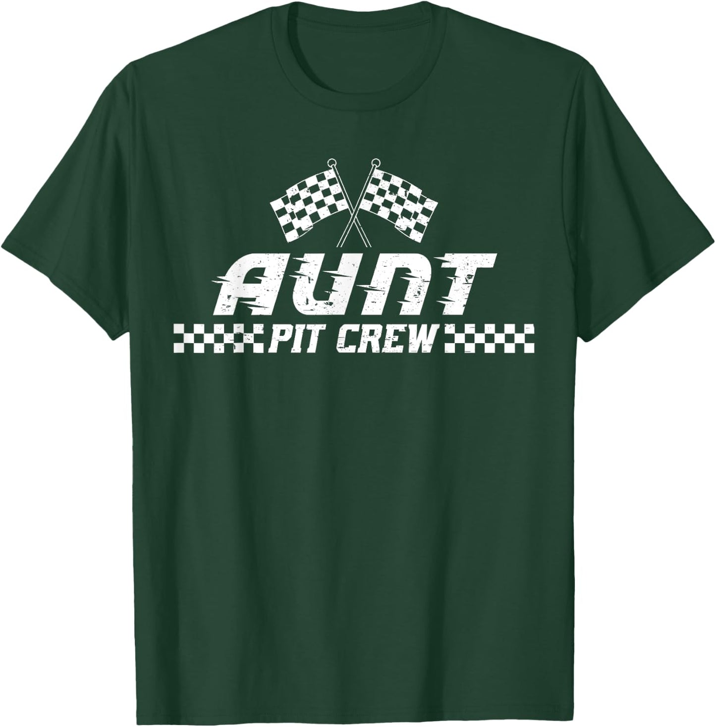 Pit Crew Aunt Birthday Costume For Race Car T-Shirt - T-Shirt | Forest
