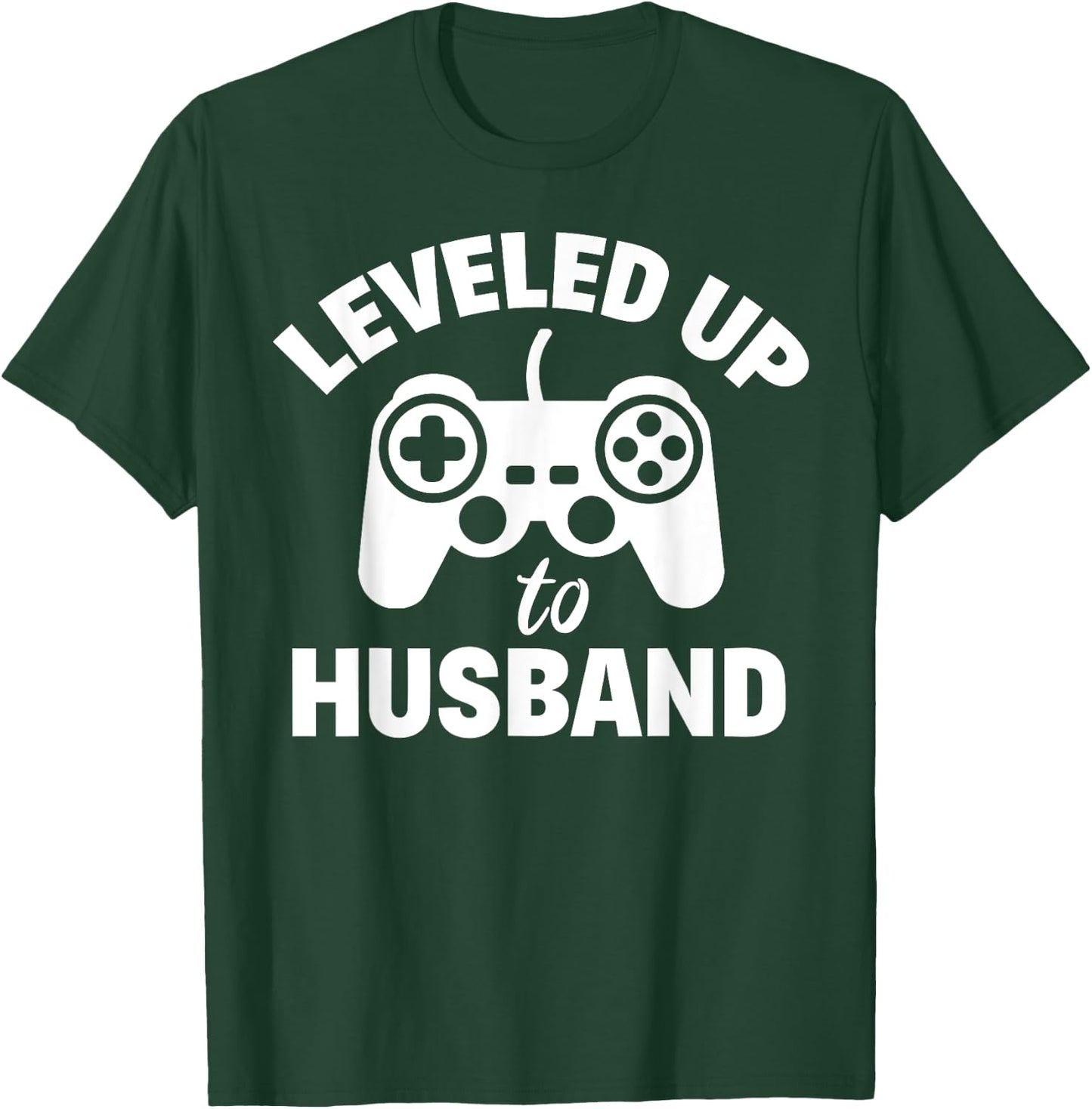 Leveled Up To Husband Couple Gamers Matching Engagement Gift T-Shirt - T-Shirt | Forest