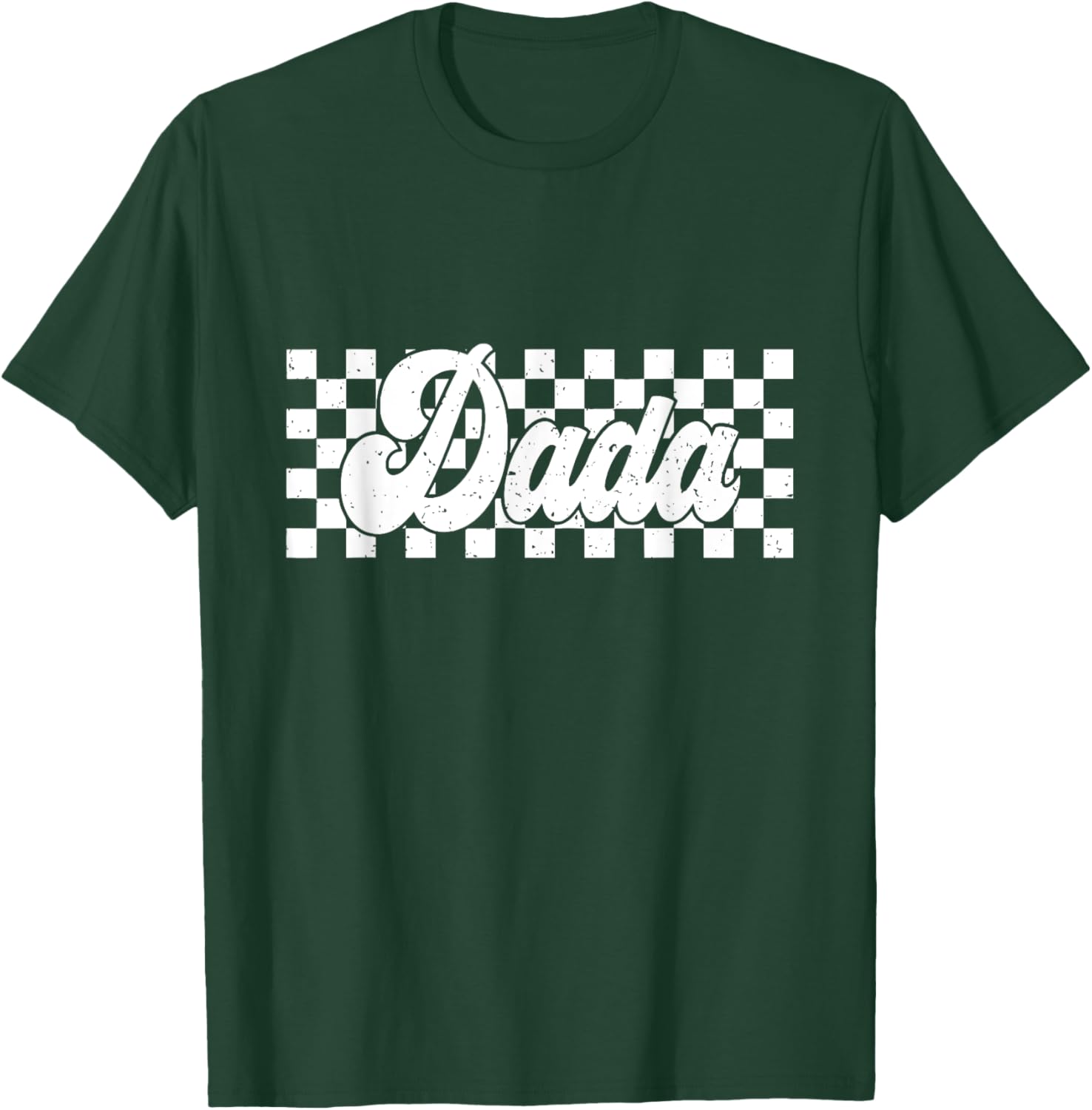 Retro Checkered Dada Father’s Day Dad Life Fatherhood T-Shirt - T-Shirt | Forest