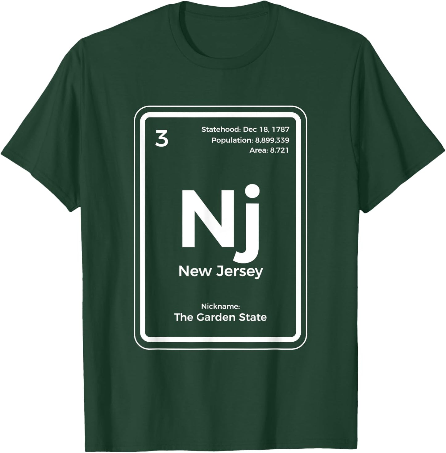 New Jersey Shirt | Garden State Chemistry T-Shirt - T-Shirt | Forest