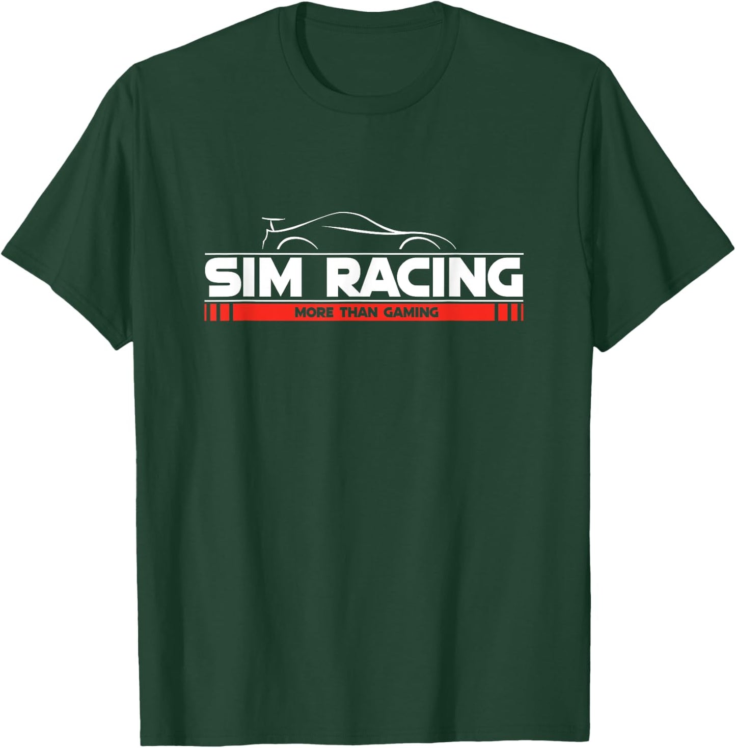 SimRacing More Than Gaming Steering Wheel Racing Game Simulator , black T-Shirt - T-Shirt | Forest