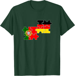 Portugal Deutschland Flagge Deutsch Portugiese T-Shirt - T-Shirt | Forest