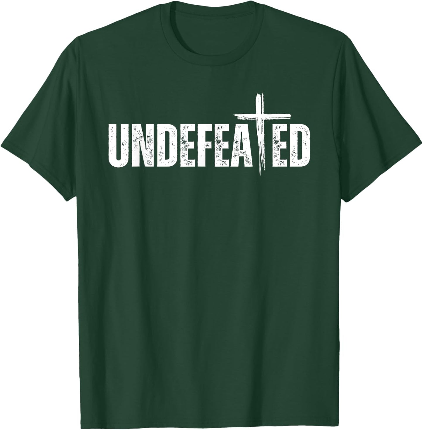 Undefeated Cross Christian Evangelical Jesus He Is Risen T-Shirt - T-Shirt | Forest