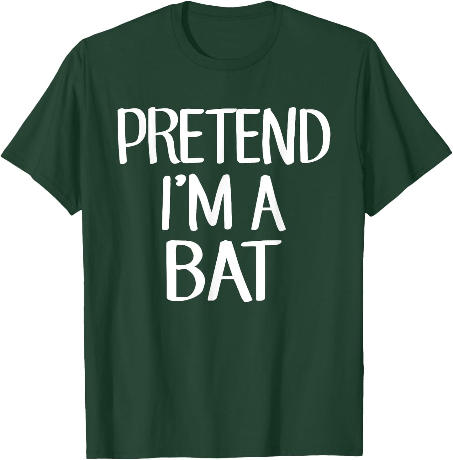 Pretend I'm A Bat Costume Family Lazy Easy Halloween Bat T-Shirt - T-Shirt | Forest