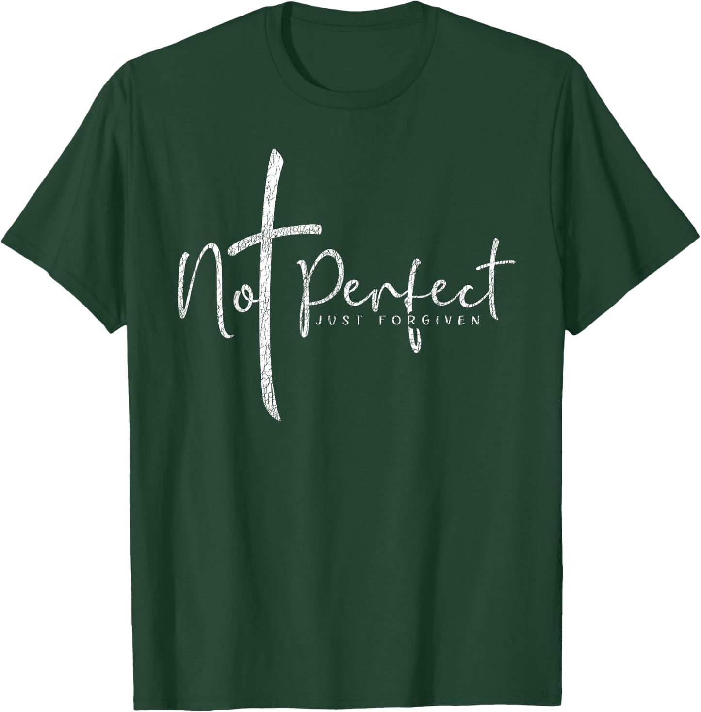 Christian Not Perfect Just Forgiven Men's and Women's , black T-Shirt - T-Shirt | Forest