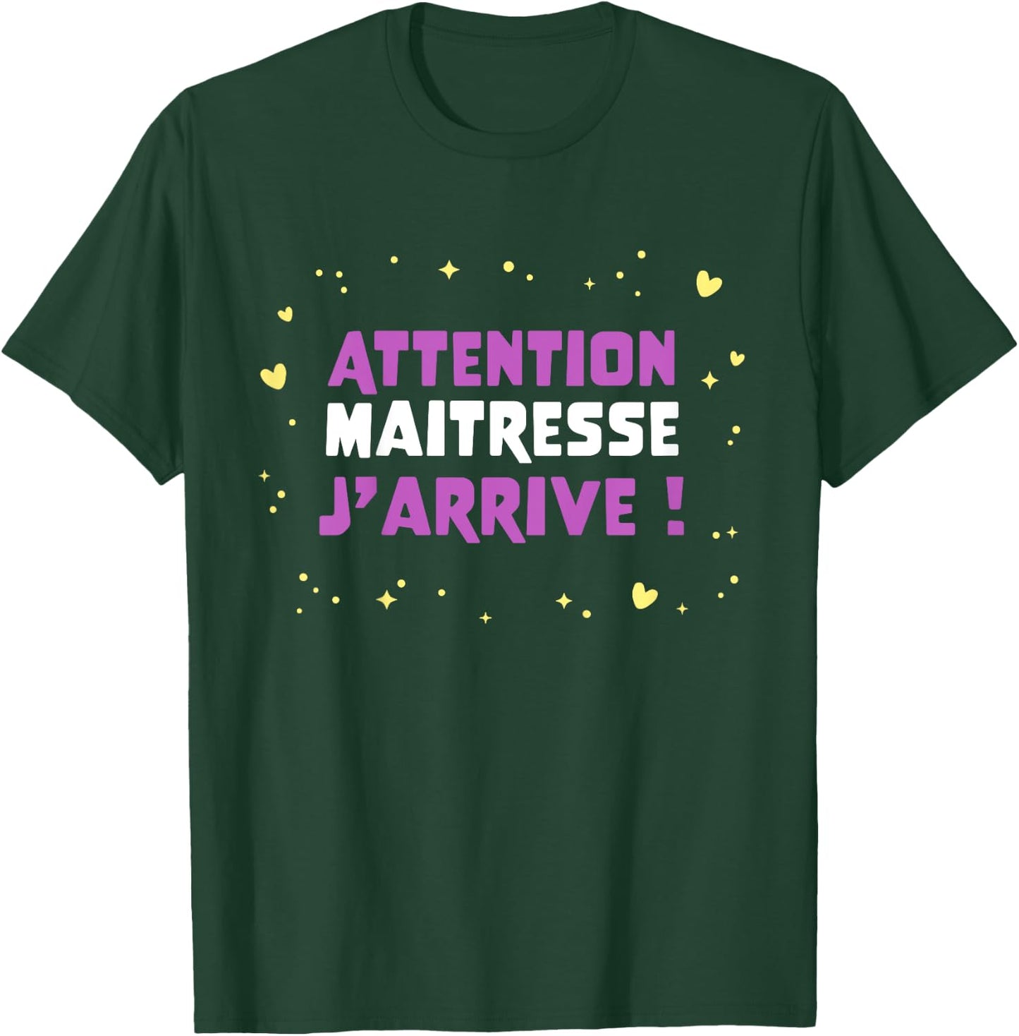 Children's Humour Kindergarten Attention Maitresse, J'Arrive , Blue, 2 T-Shirt - T-Shirt | Forest