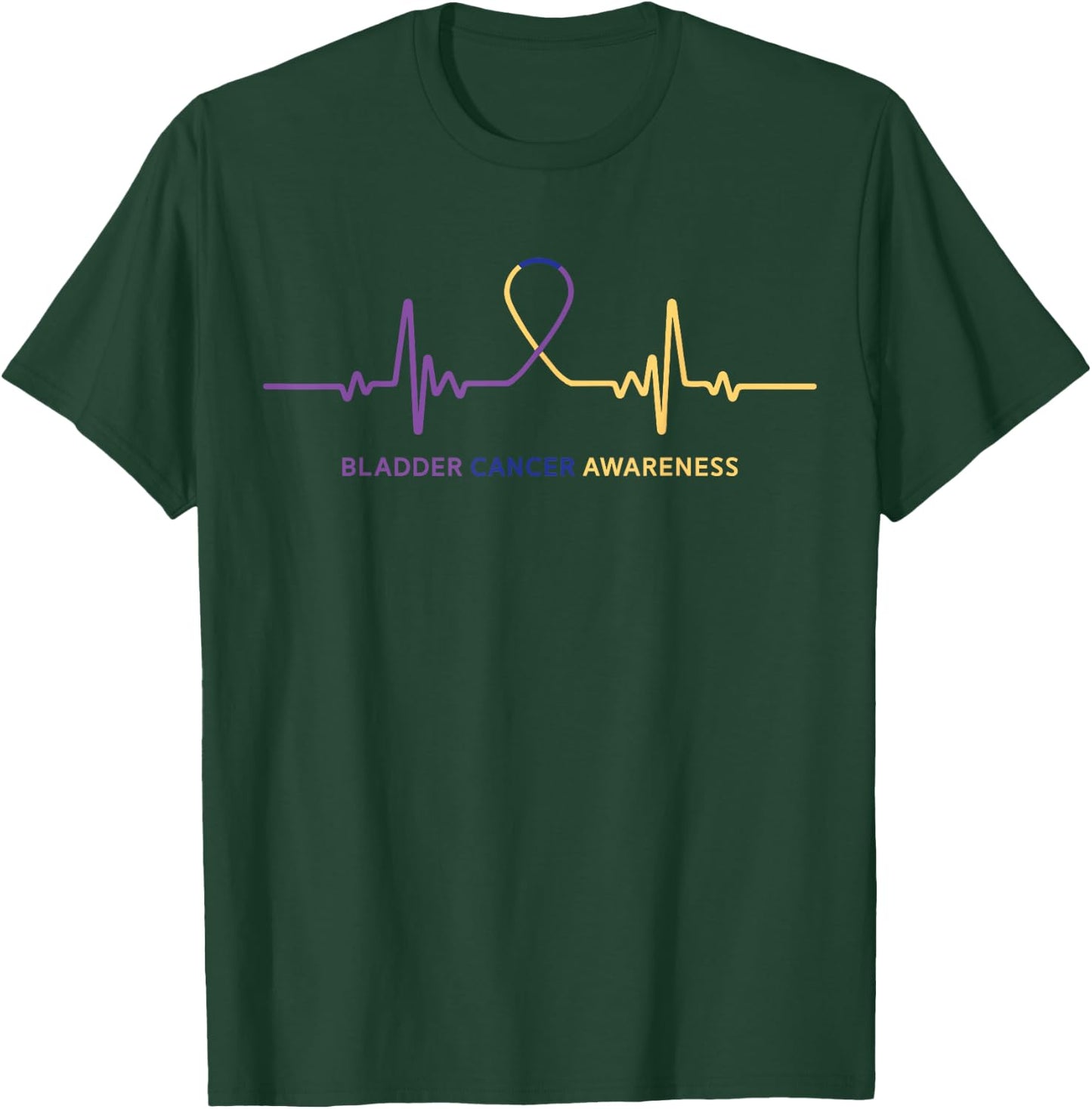 Bladder Cancer T Shirts - Bladder Cancer Awareness - Black - Small - -Adults - Short Sleeve - Classic Fit - Cotton Blend - Cancer Awareness T-Shirt - T-Shirt | Forest