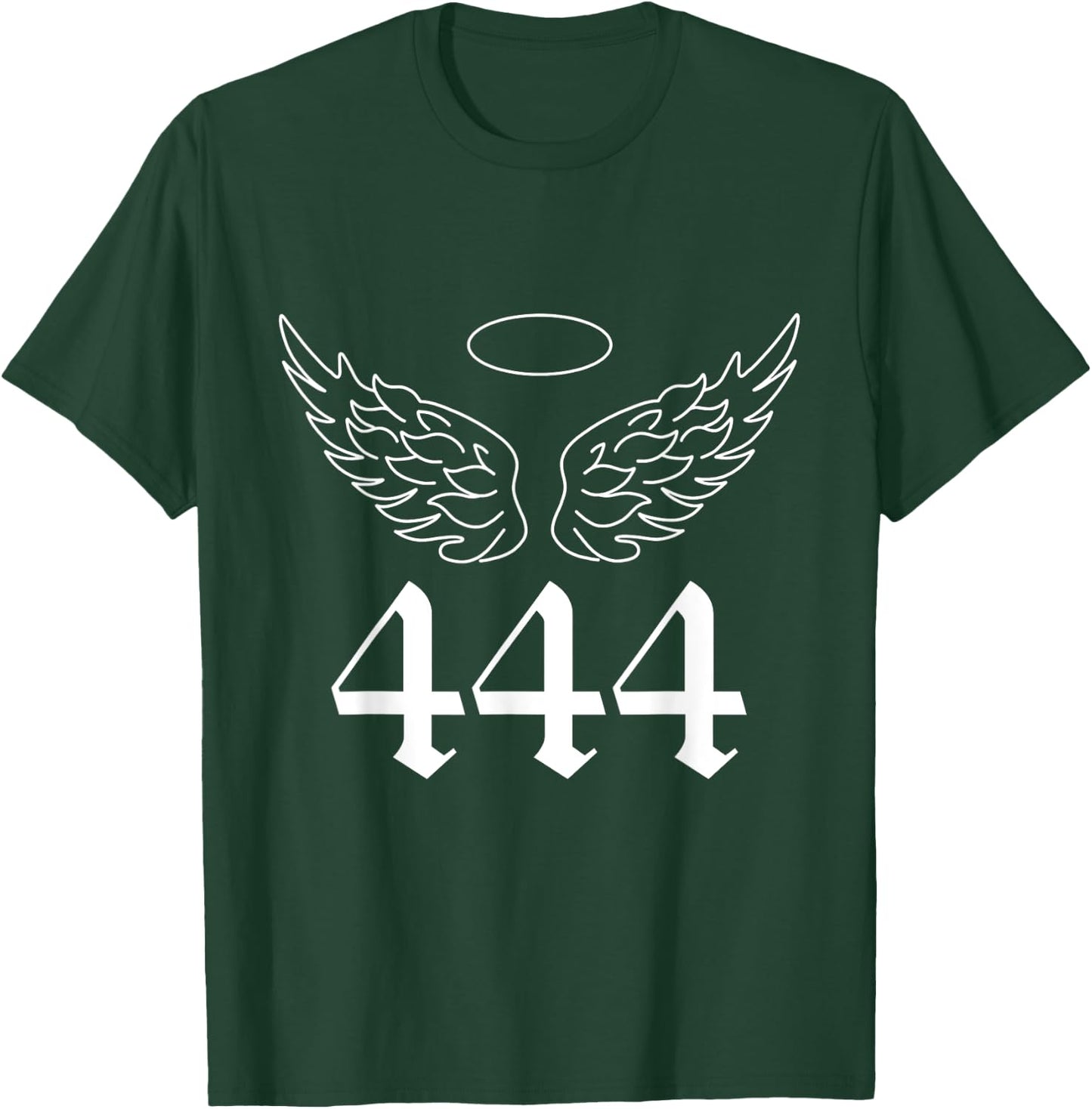 444 Angel Number A Symbol Mighty and Spiritual T-Shirt - T-Shirt | Forest