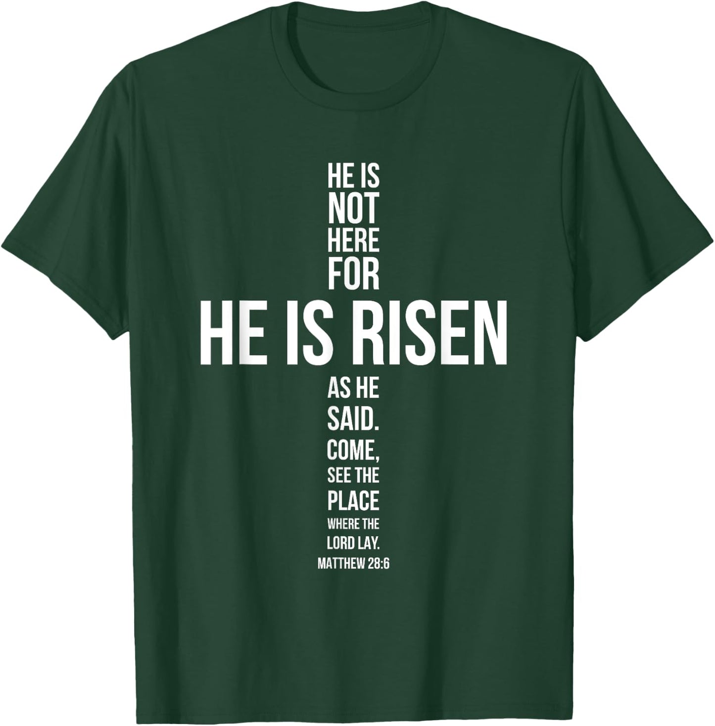 He Is Risen Sun Resurrection Easter Christian Men Women Kids T-Shirt - T-Shirt | Forest