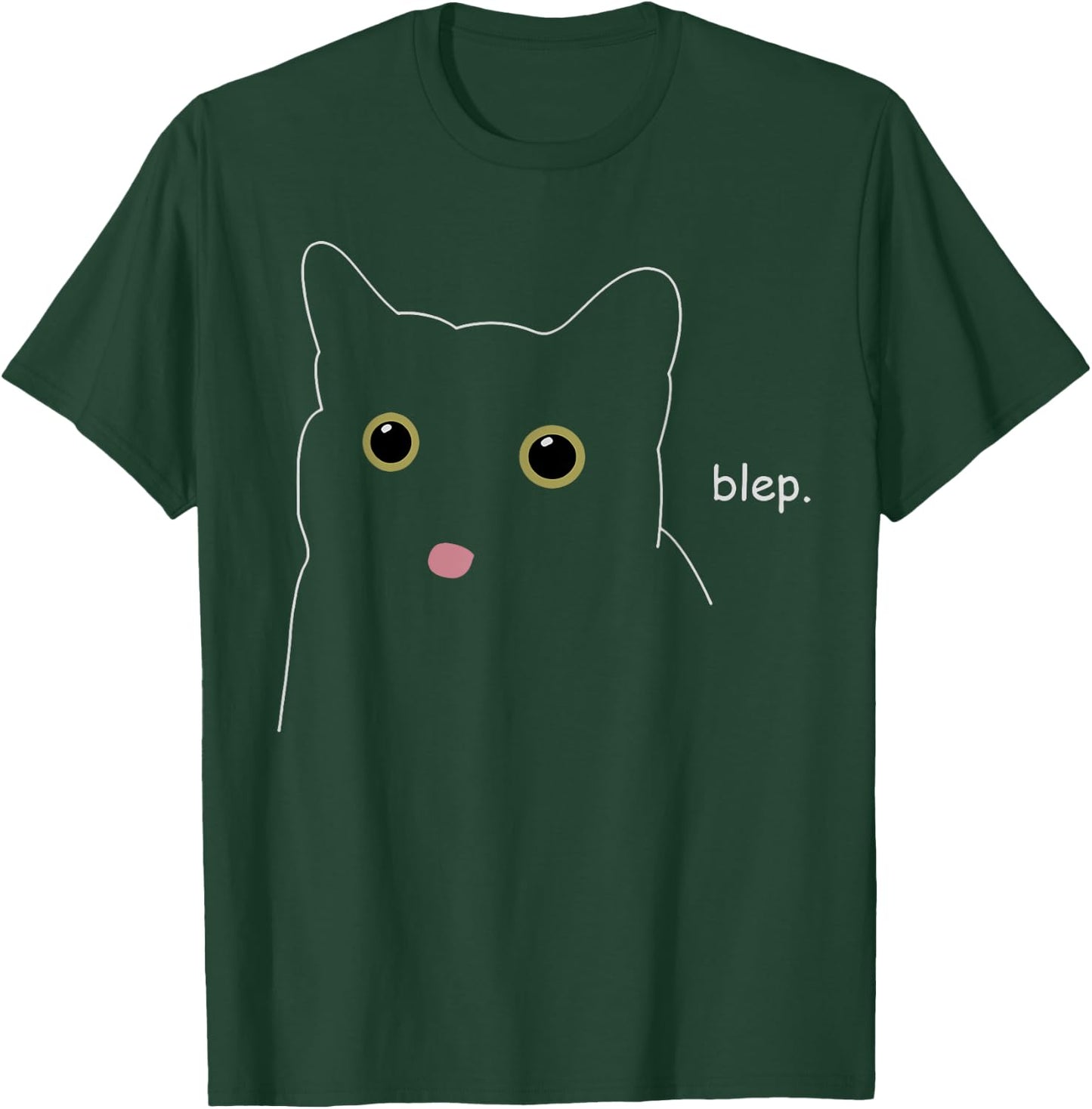 Cat Blep Men Women T-Shirt - T-Shirt | Forest
